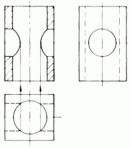 Zylinderdurchdringung - Bohrungen mit verschiedenem Durchmesser